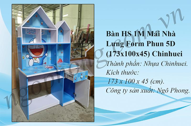 Bàn HS 1M Mái Nhà Lưng Form Phun 5D (173x100x45) Chinhuei